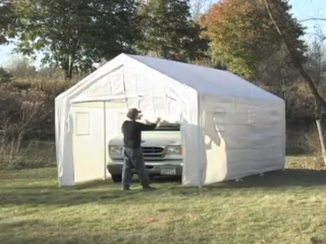 10x20' Hercules Snow Load Canopy Shelter / Garage White  - image 9 from the video